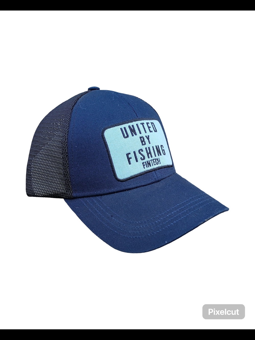 Fintech Blue\Black Mesh Trucker Hat